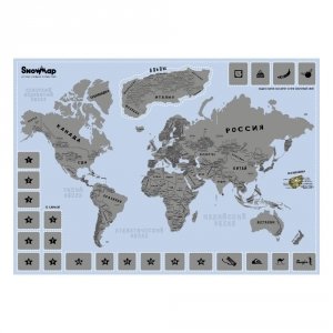 Скрэтч-карта горнолыжных курортов мира SnowMap